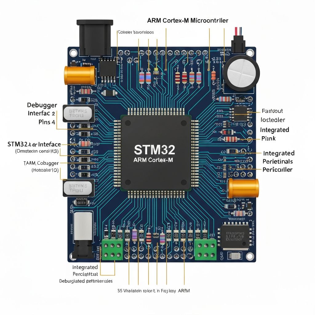 ARM Cortex microcontroller z debuggerem