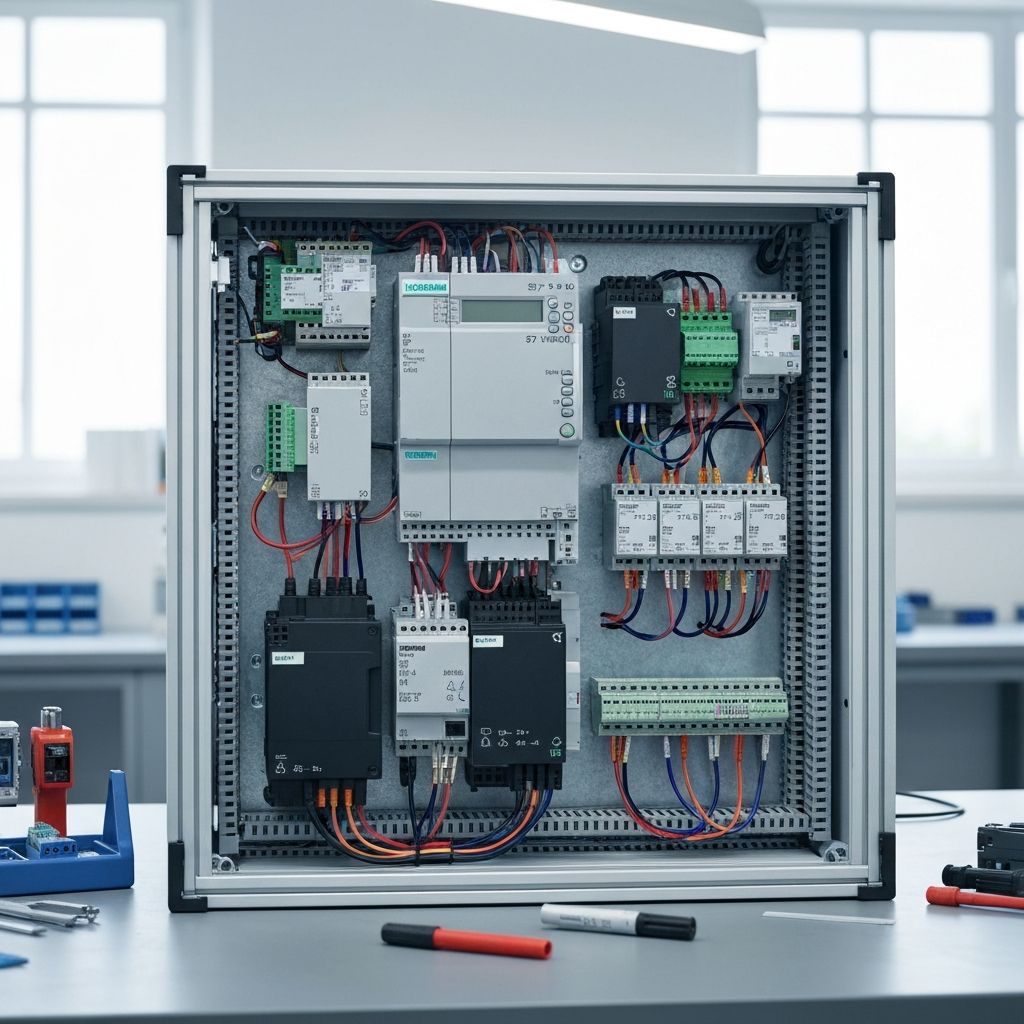 Budowa szafy sterowniczej PLC – montaż i okablowanie w warsztacie Acore