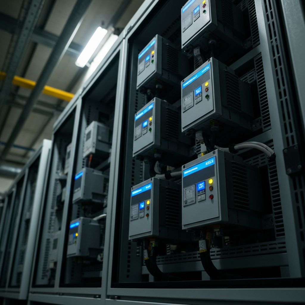 Falowniki przemysłowe zamontowane w szafie elektrycznej – serwis i naprawa ACORE