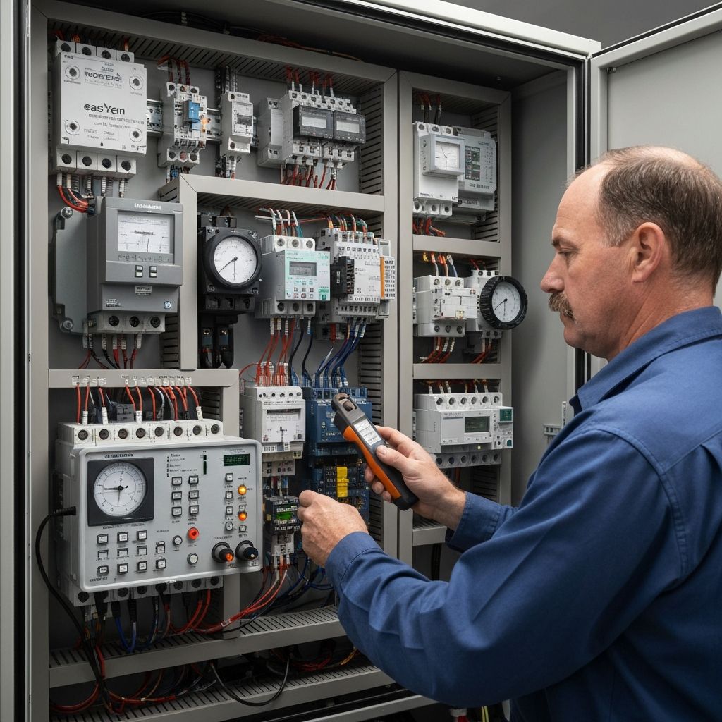 Szafa synchronizacji i zabezpieczeń kogeneratora biogazowego – Woodward easYgen, Siemens 7SJ85