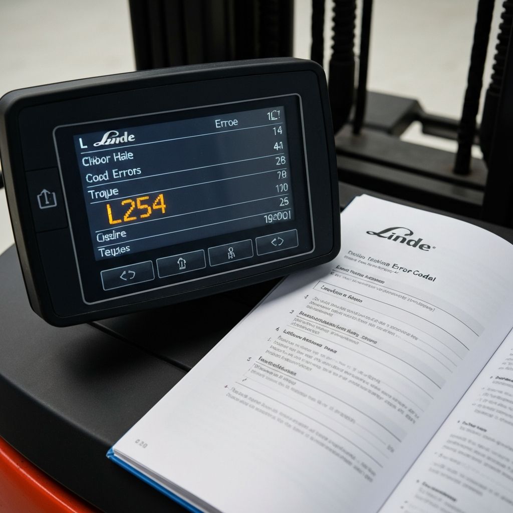 Diagnostyka sterownika LHC Linde – wyświetlanie kodów błędów L254 w terminalu diagnostycznym