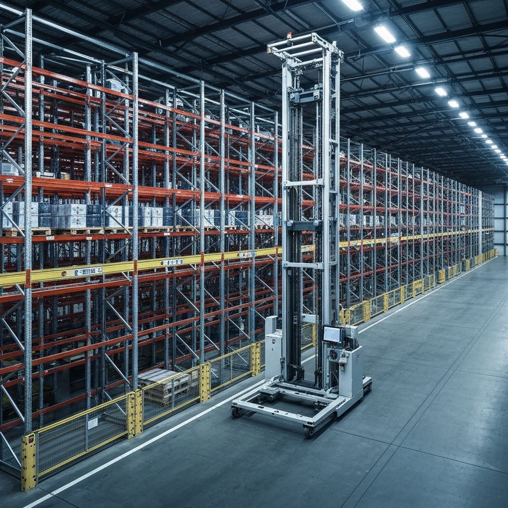 System ASRS stacker crane w magazynie wysokiego składowania