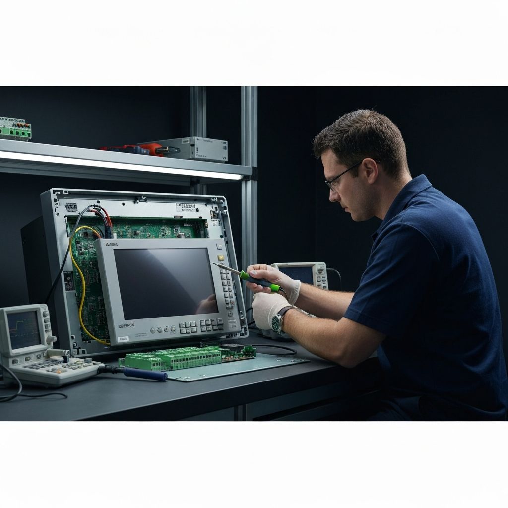 Naprawa panelu Mitsubishi GOT2000 GT2107 – serwis w laboratorium Acore