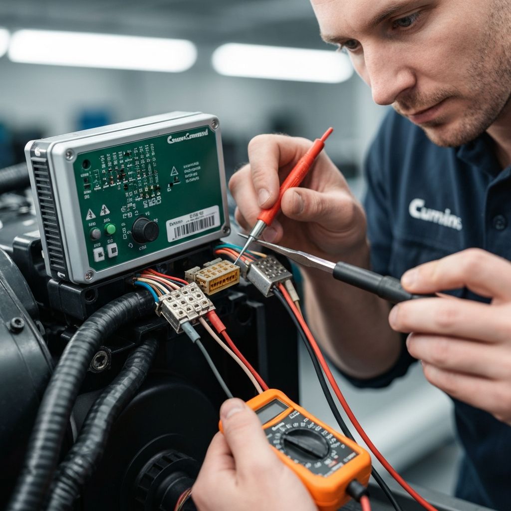 Naprawa wiązki kablowej i złącza Deutsch ECM Cummins PowerCommand – serwis agregatów prądotwórczych