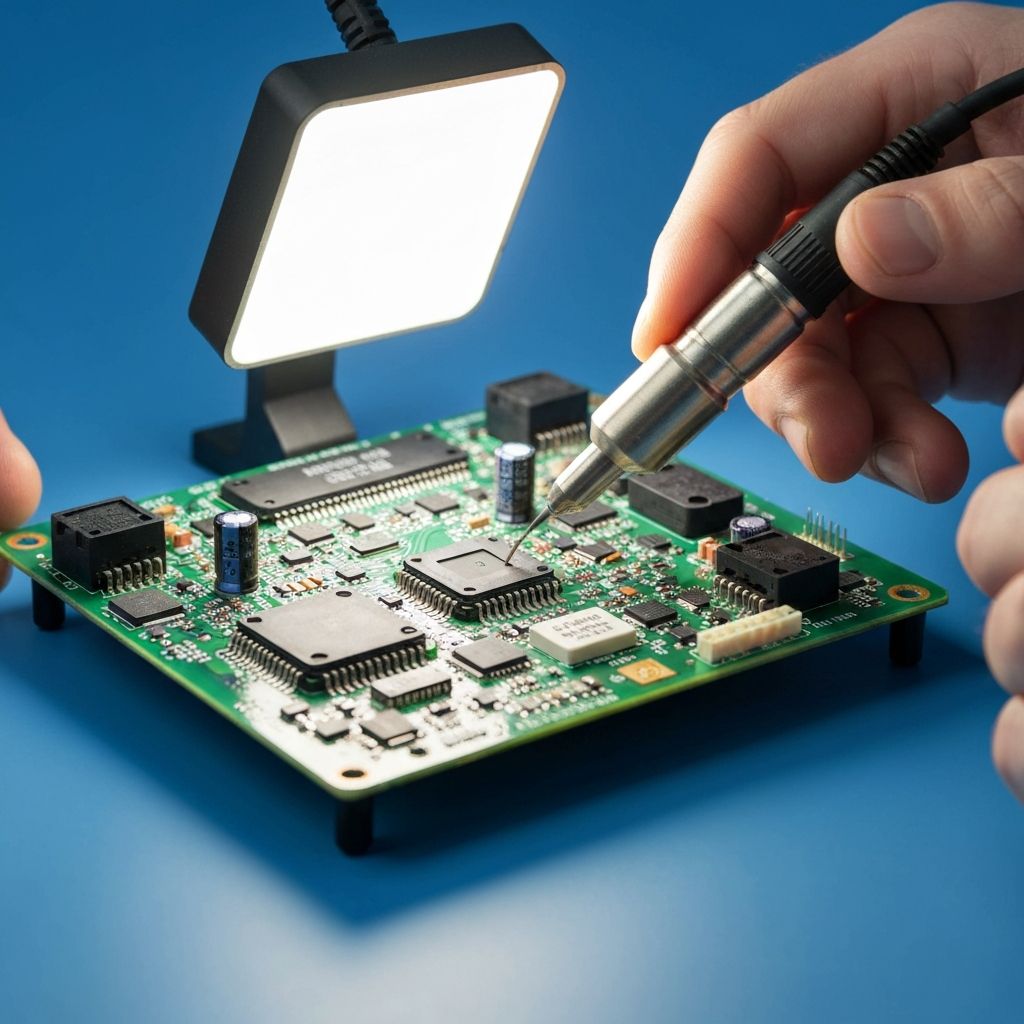 Naprawa Deutz EMR – wymiana uszkodzonych komponentów na płycie PCB