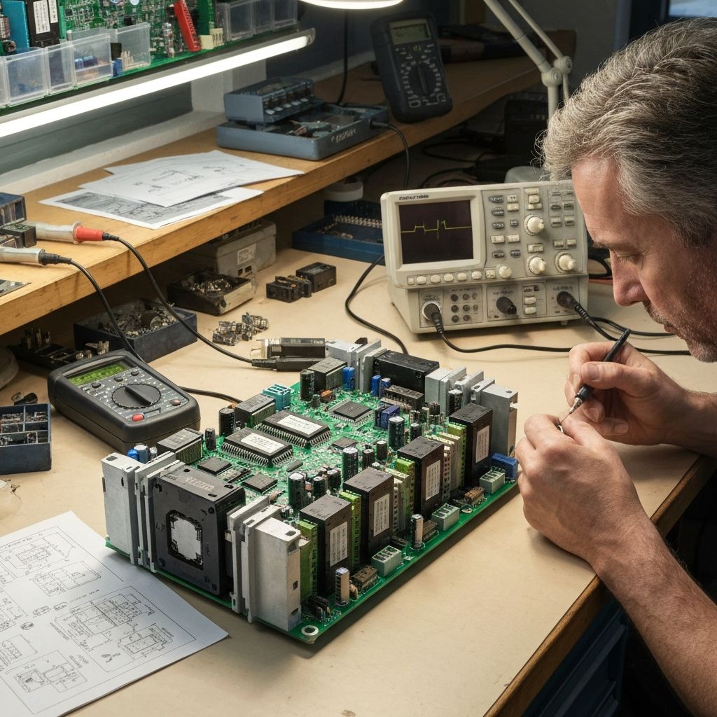 Naprawa karty PCB falownika Danfoss VLT – wymiana elementów na poziomie komponentowym, ACORE Knurów Śląsk