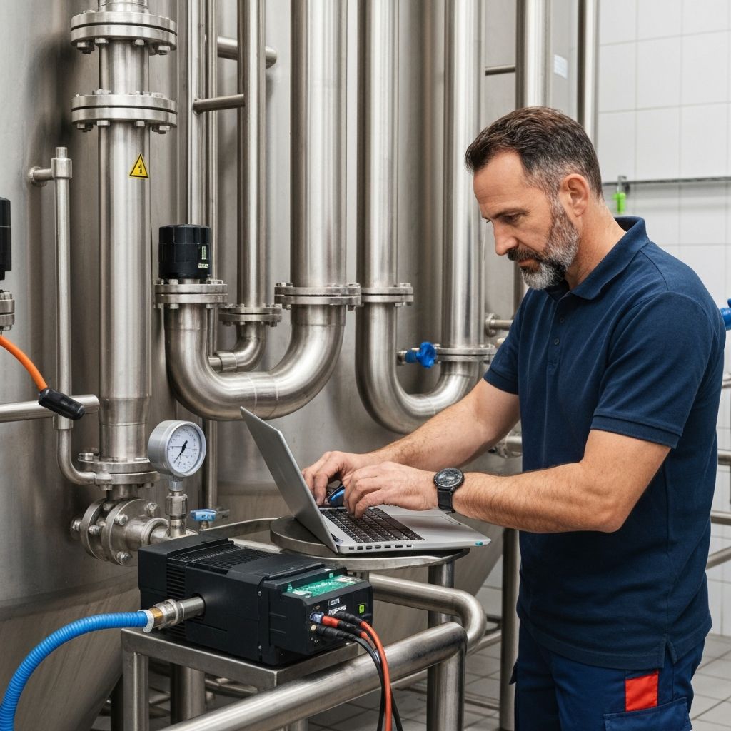 Naprawa falownika i przepływomierza w browarze mini – serwis elektroniki