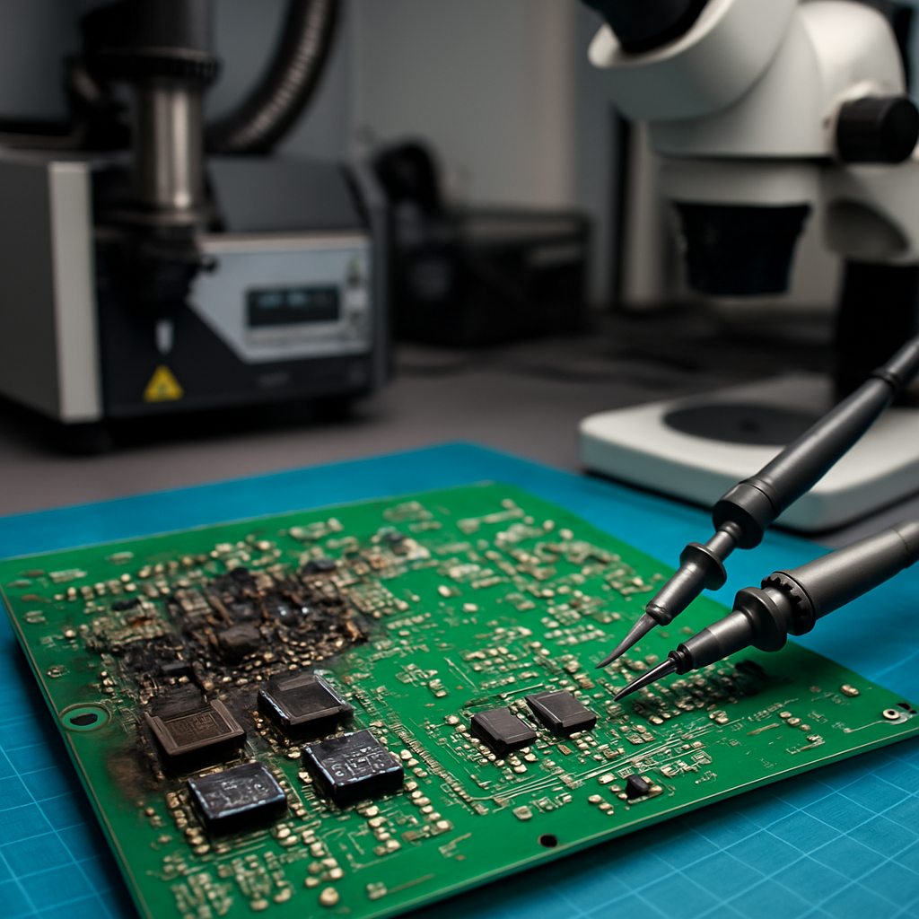 Naprawa falownika suwnicowego – wymiana IGBT BGA PCB SMD komponentowo
