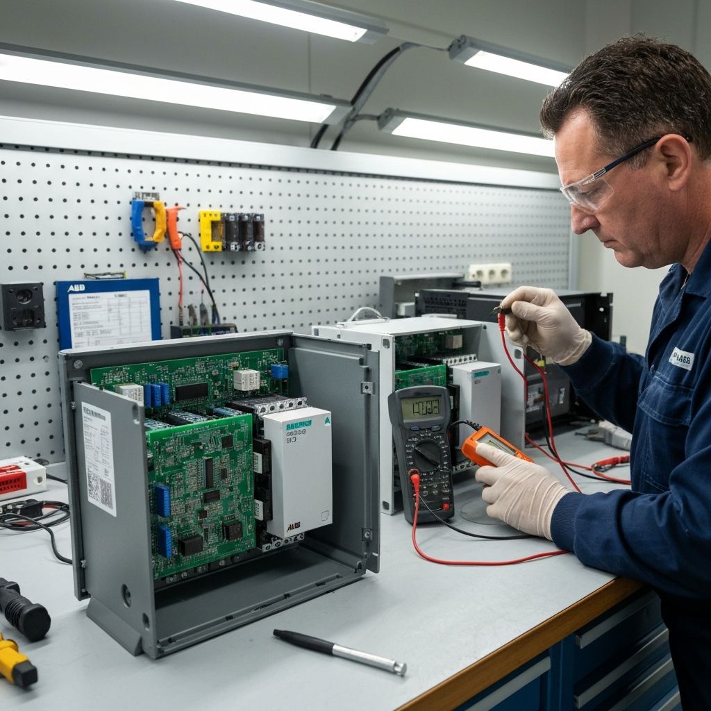 Naprawa falowników przemysłowych Siemens Sinamics i ABB ACS w laboratorium Acore