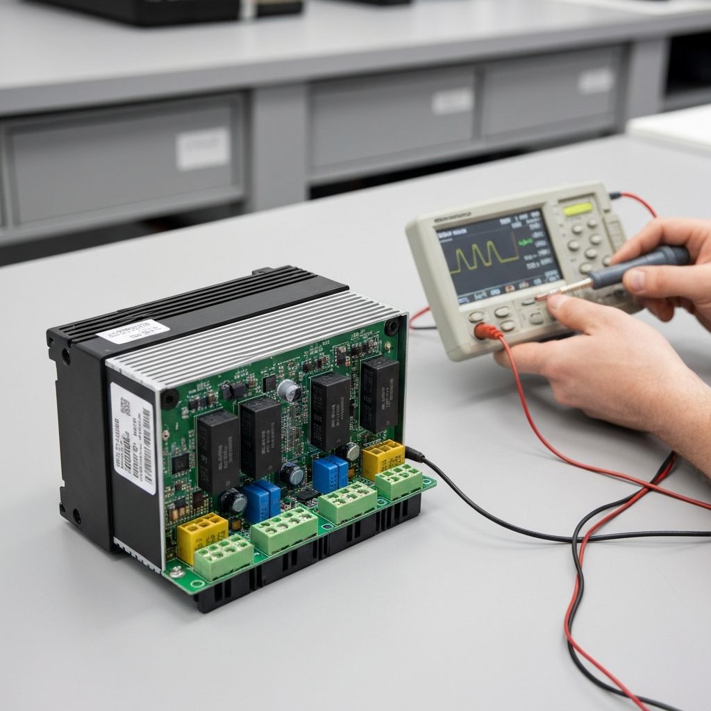 Naprawa elektroniki falownika Grundfos CUE – moduł IGBT, kondensatory DC bus