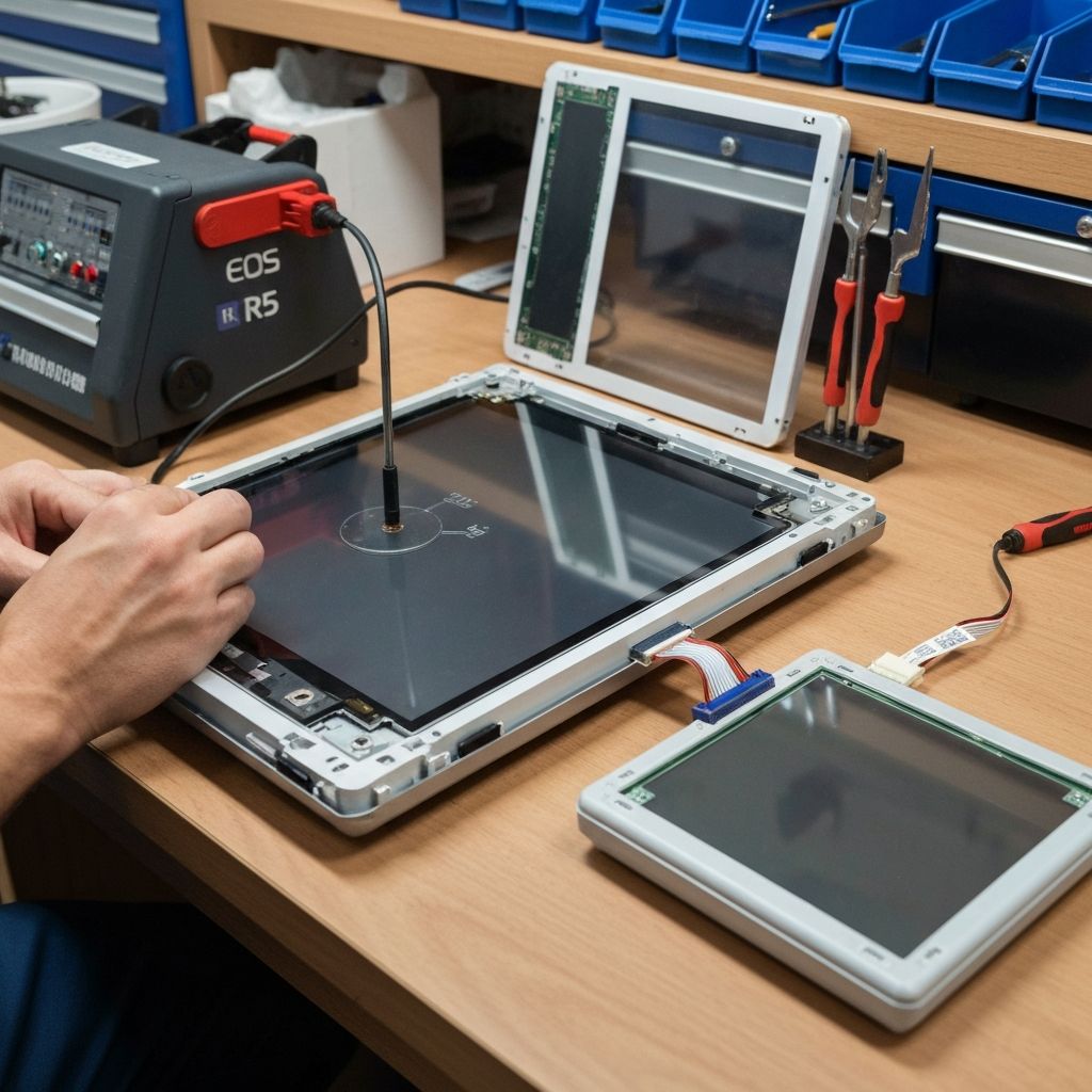 Wymiana ekranu dotykowego digitizera w panelu HMI – profesjonalny serwis elektroniki