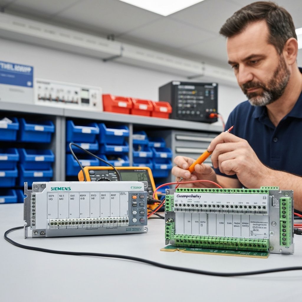 Naprawa modułów I/O Siemens ET200SP i Allen-Bradley 1769 w laboratorium Acore