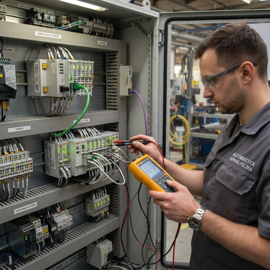 Rozproszone moduły I/O Wago i Beckhoff na szynie DIN, diagnostyka komunikacji Profinet Profibus