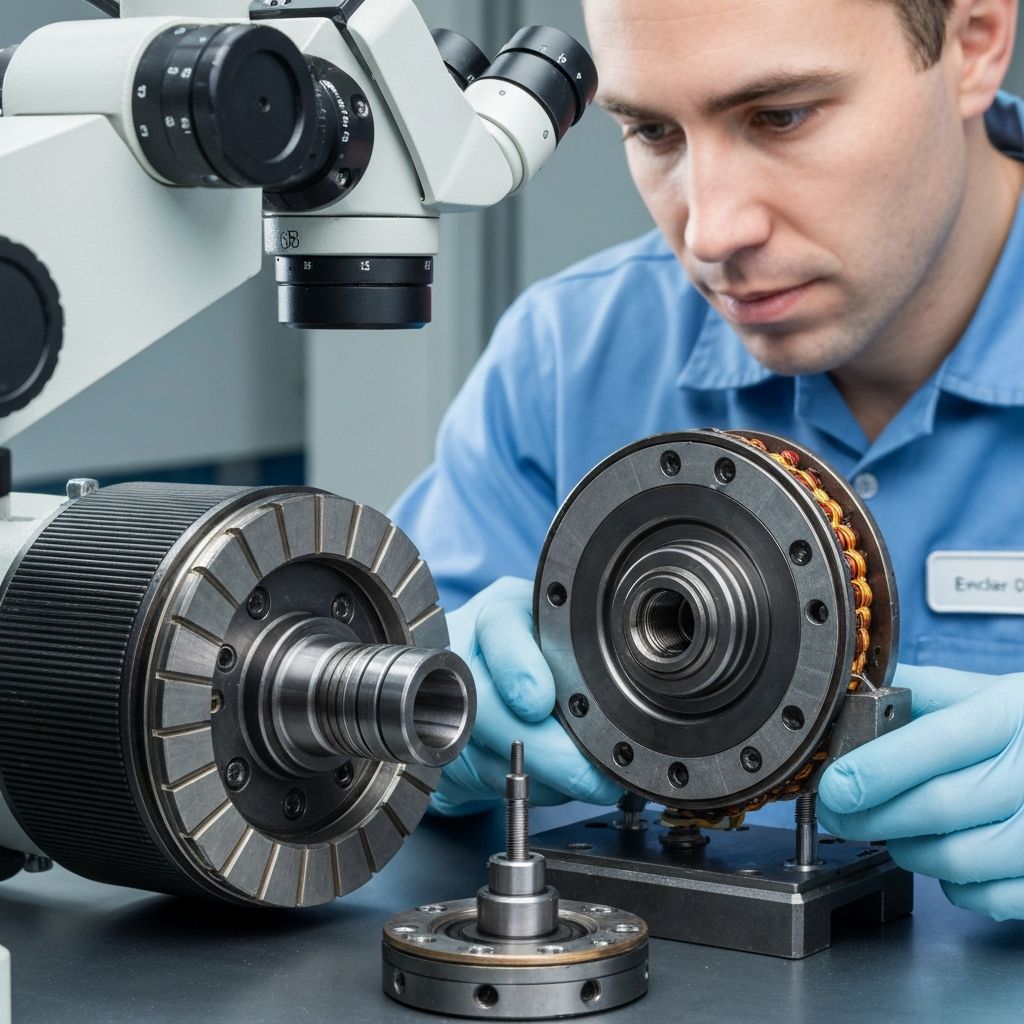 Naprawa serwosilnika – wymiana enkodera absolutnego, łożysk, uzwojeń