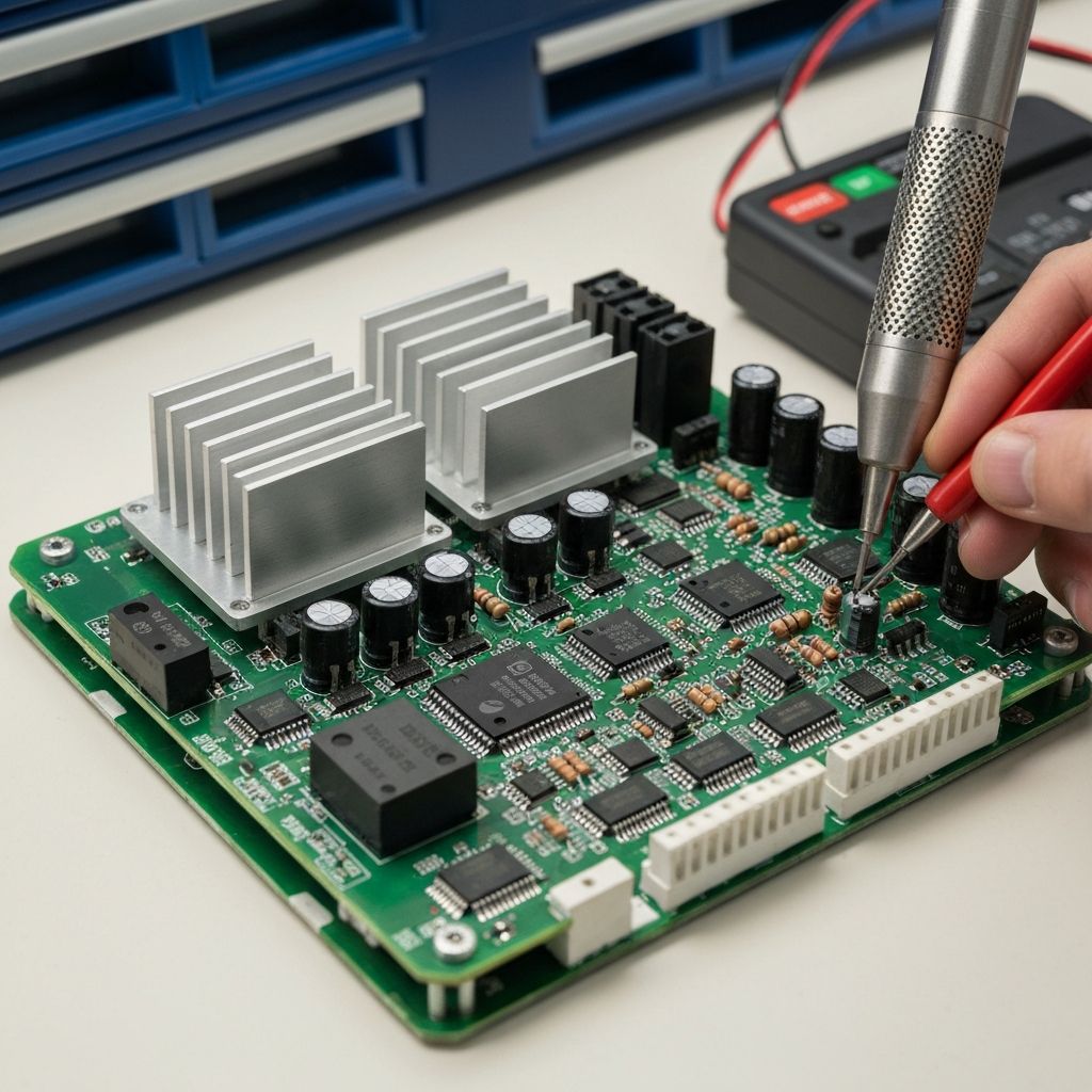 Naprawa PCB sterownika Jungheinrich TAK4814 – wymiana IGBT i kondensatorów