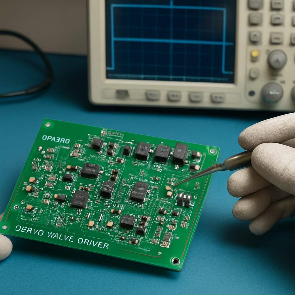 Naprawa PCB karty zaworu proporcjonalnego prasy hydraulicznej – komponentowo