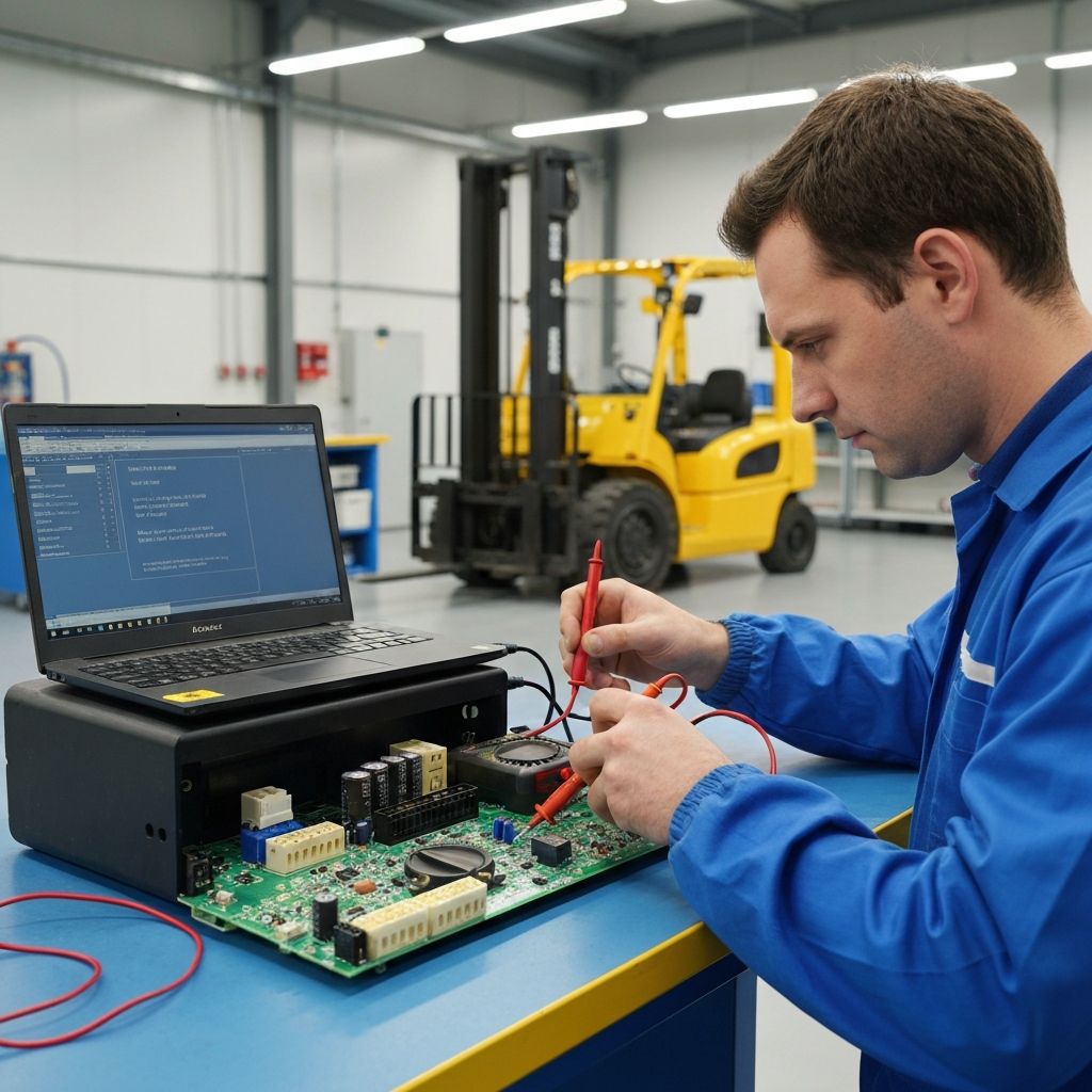 Naprawa sterownika do wózka widłowego – diagnostyka komponentowa w warsztacie Acore