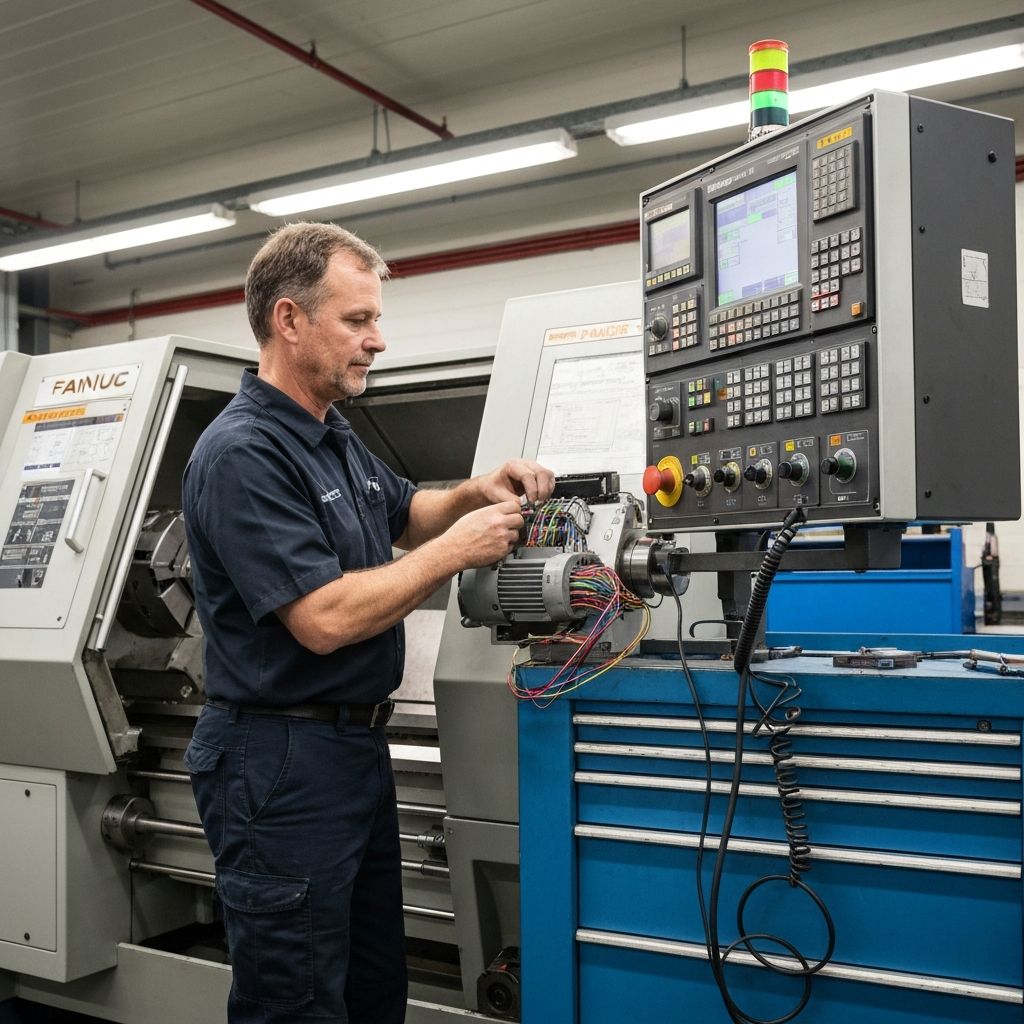 Modernizacja tokarki CNC z montażem nowego sterownika Fanuc i serwonapędów