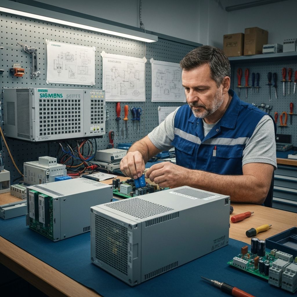 Naprawa zasilaczy przemysłowych Siemens SITOP i Phoenix Contact QUINT w laboratorium Acore