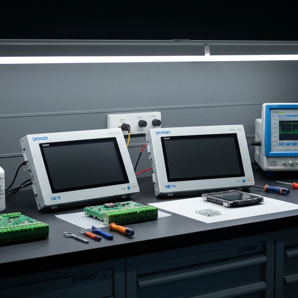 Naprawa paneli Omron NB7W, NS8, NA5 – serwis w laboratorium Acore