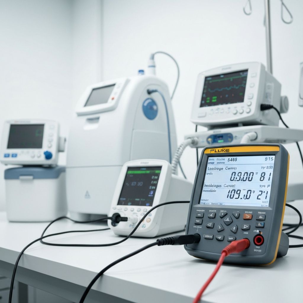 Pomiary elektryczne sprzętu medycznego - tester do badań prądu upływu i izolacji