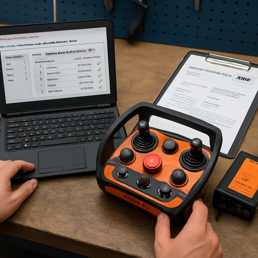 Programowanie i parowanie systemu radiowego Hetronic HBC żuraw HDS