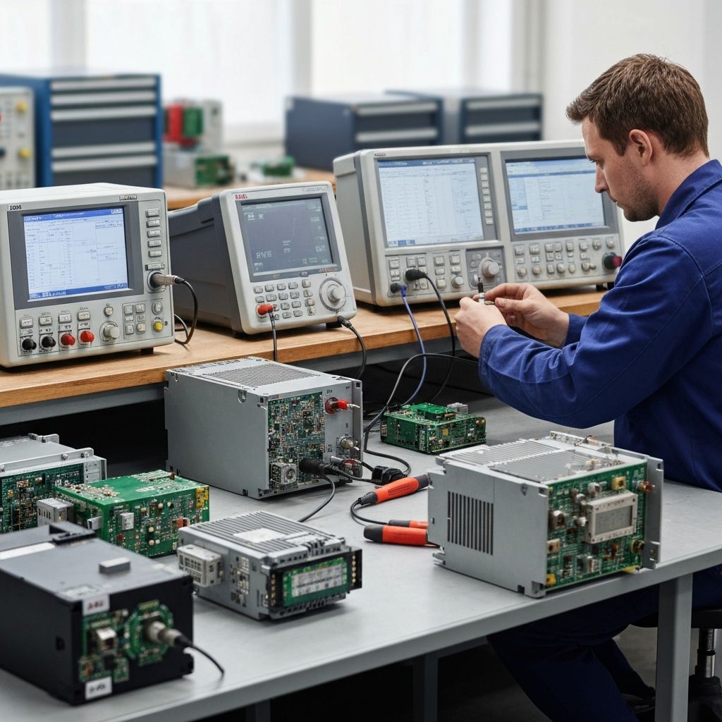 Naprawa przemienników częstotliwości w warsztacie elektronicznym ACORE