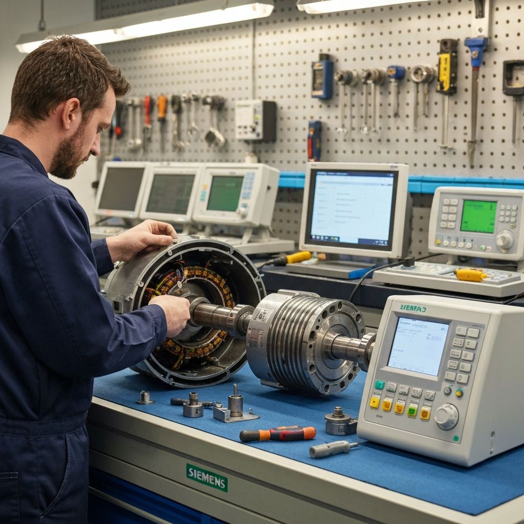 Regeneracja serwonapędów Fanuc Alpha i Siemens 1FT7 w laboratorium Acore