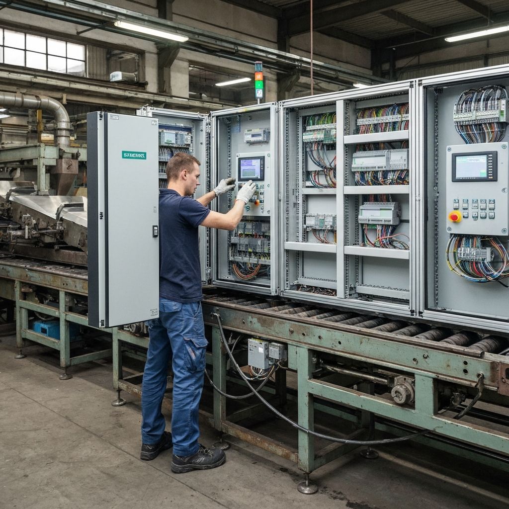 Retrofit linii produkcyjnej na Śląsku – wymiana sterownika PLC i szafy sterującej