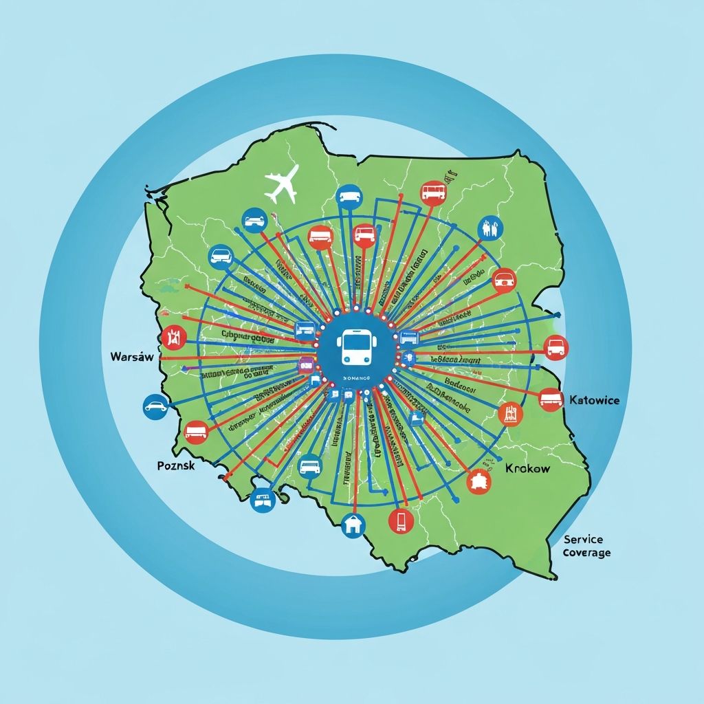 Mapa zasięgu serwisu sterowników hydrauliki Linde LHC w Polsce - największe miasta