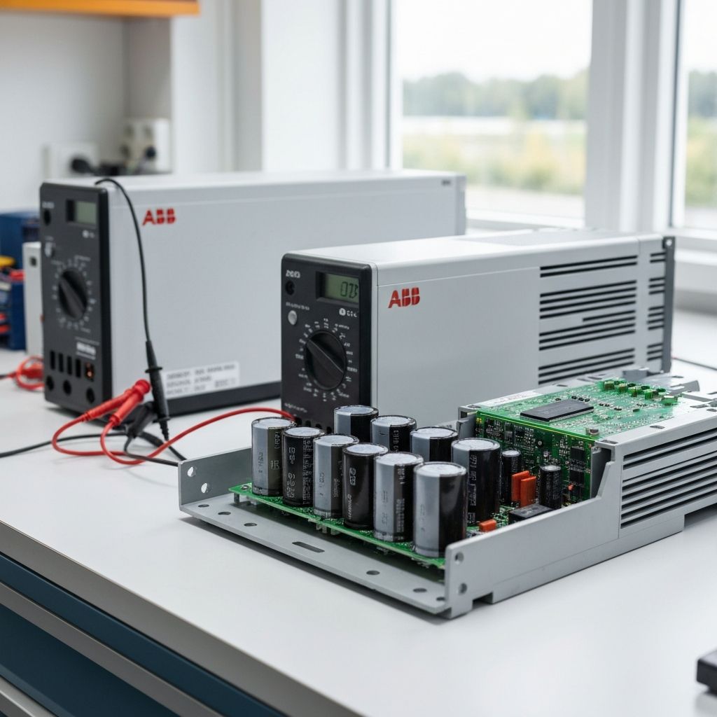 Naprawa falownikow ABB ACS310 i ACS880 – serwis VFD, diagnostyka modulow IGBT i kondensatorow DC bus