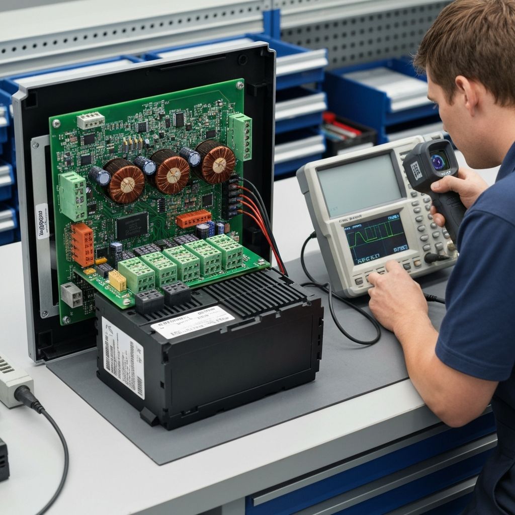 Naprawa falownikow Danfoss VLT FC302 – diagnostyka IGBT i kondensatorow DC bus w serwisie elektroniki przemyslowej