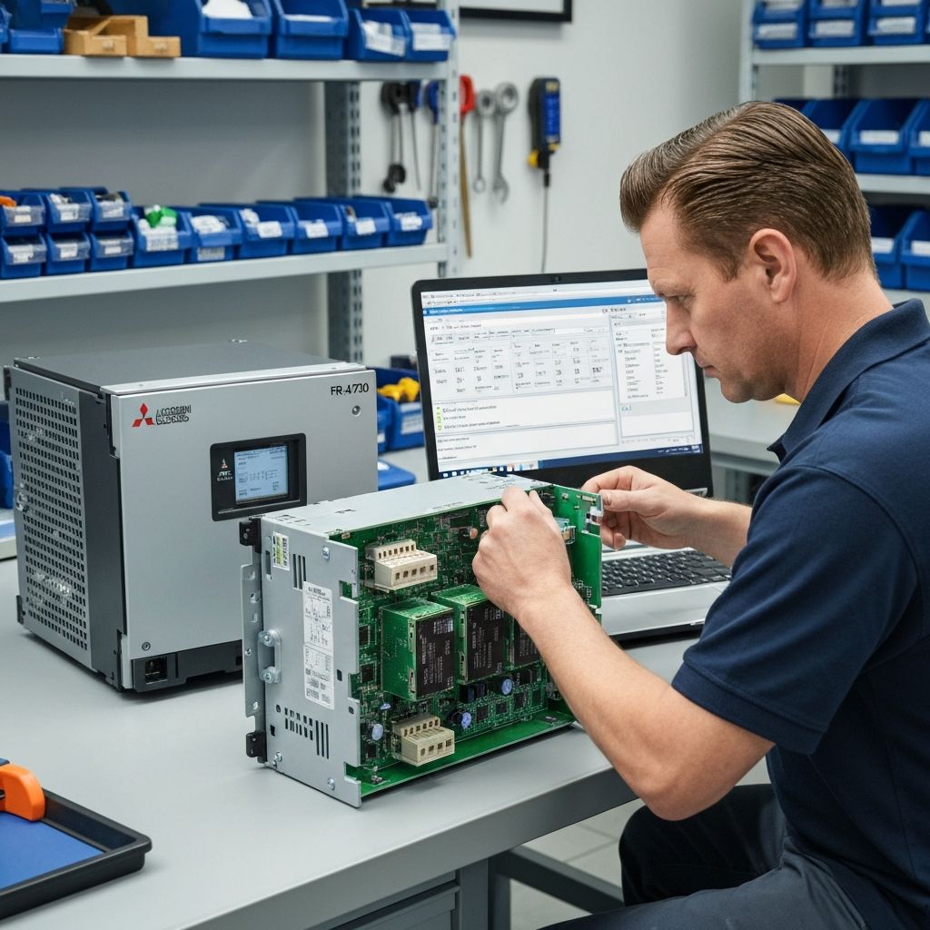 Naprawa falownikow Mitsubishi Electric FR-A740 i FR-E720 – diagnostyka i serwis VFD na warsztacie elektroniki