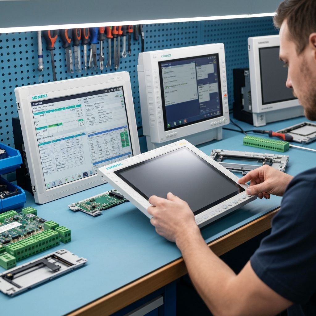 Naprawa paneli HMI Siemens KTP i Weintek MT8000 w laboratorium Acore