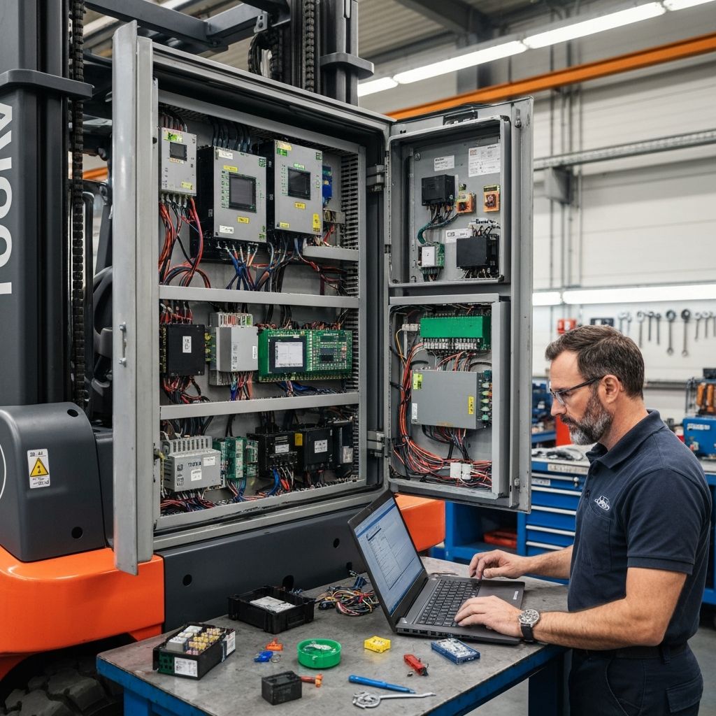 Naprawa elektroniki wózka widłowego – sterownik Curtis i moduł BMS